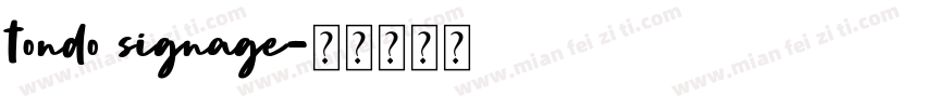 tondo signage字体转换